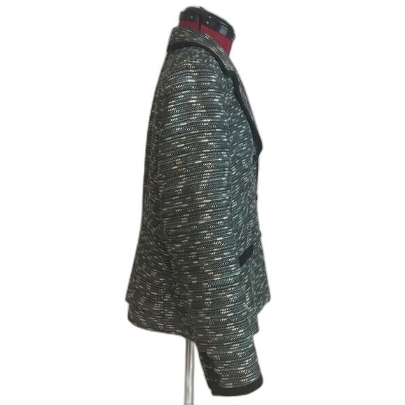 Kasper Blazer Women's Size 14 Blue/Black  Metallic Long Sleeve 3-Button Closure - Picture 3 of 9